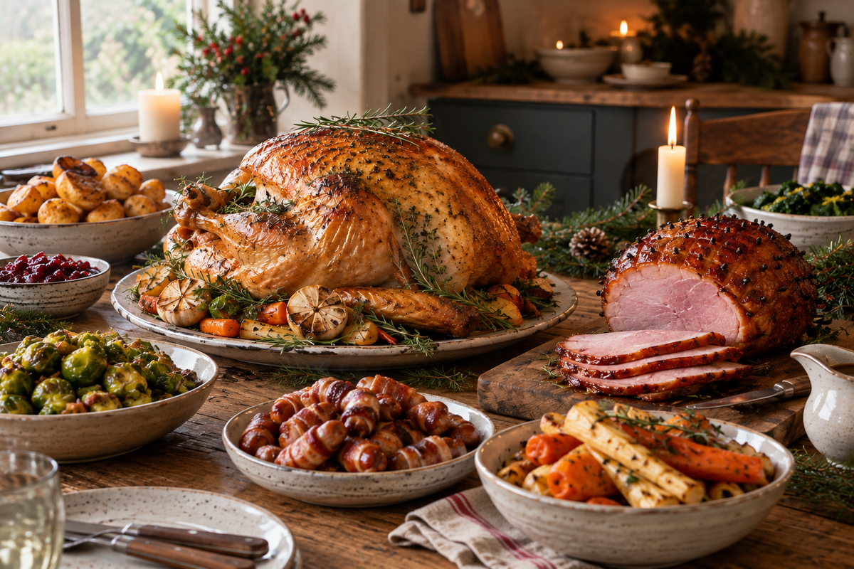 More realistic farmhouse Christmas feast