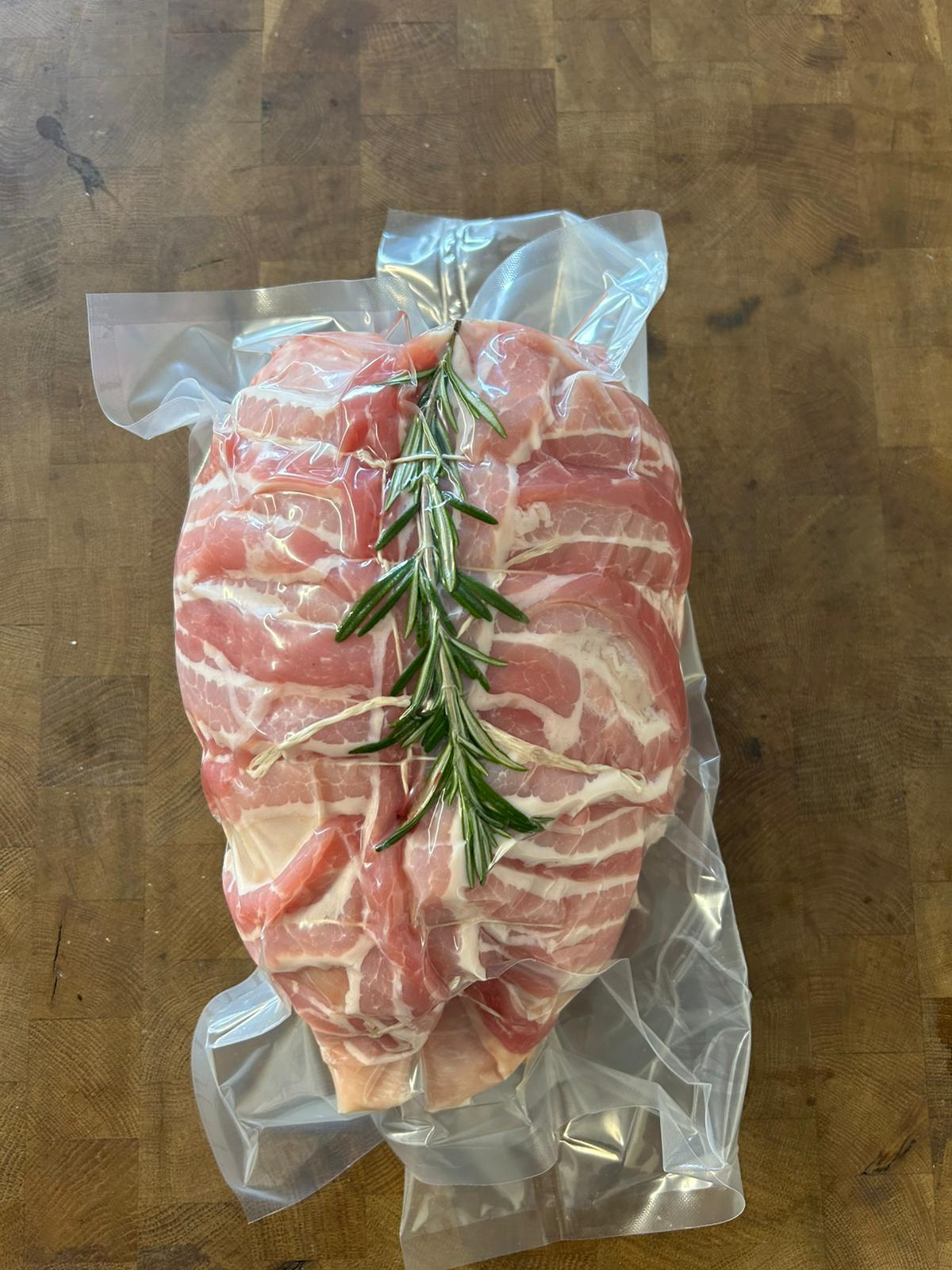 Christmas Bacon-Wrapped Double Rolled Cockerel Breast