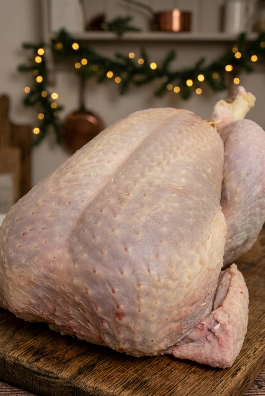 Chicken photo with a festive farmhouse background