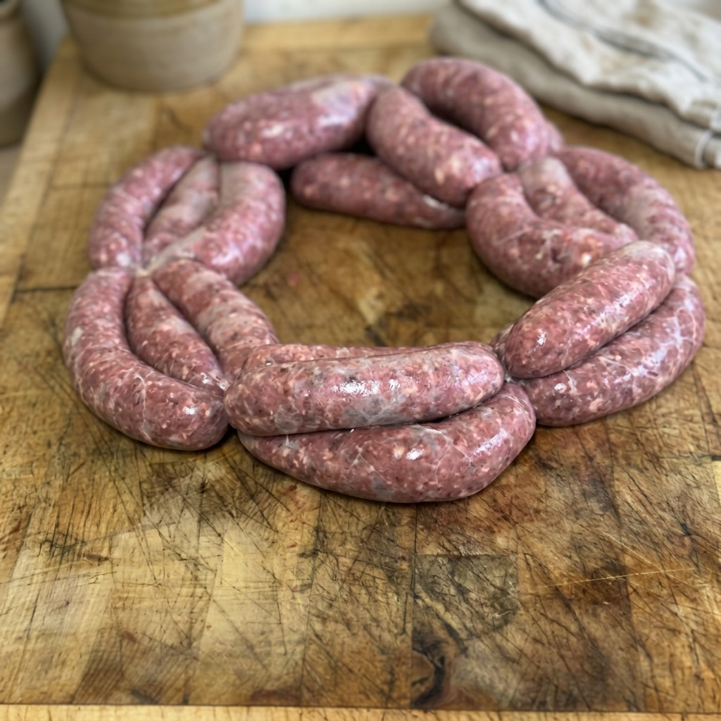 Sausages without Christmas decorations